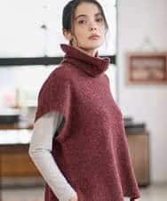 PYFAD46360 CHRISTIAN AUJARD(小さいサイズ)(メゾン ドゥ サンク) オフタートルニットベスト ブルーグリーン