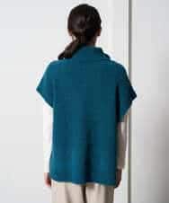 PYFAD46360 CHRISTIAN AUJARD(小さいサイズ)(メゾン ドゥ サンク) オフタートルニットベスト ブルーグリーン