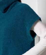 PYFAD46360 CHRISTIAN AUJARD(小さいサイズ)(メゾン ドゥ サンク) オフタートルニットベスト ブルーグリーン