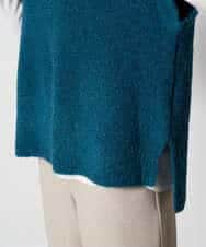 PYFAD46360 CHRISTIAN AUJARD(小さいサイズ)(メゾン ドゥ サンク) オフタートルニットベスト ブルーグリーン