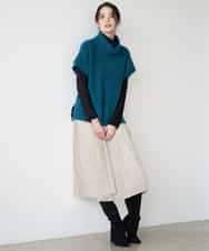 PYFAD46360 CHRISTIAN AUJARD(小さいサイズ)(メゾン ドゥ サンク) オフタートルニットベスト ブルーグリーン