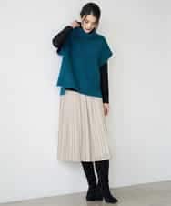 PYFAD46360 CHRISTIAN AUJARD(小さいサイズ)(メゾン ドゥ サンク) オフタートルニットベスト ブルーグリーン