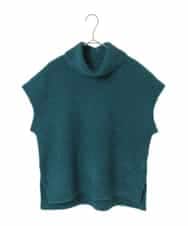 PYFAD46360 CHRISTIAN AUJARD(小さいサイズ)(メゾン ドゥ サンク) オフタートルニットベスト ブルーグリーン