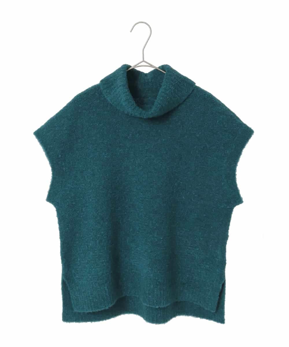 PYFAD46360 CHRISTIAN AUJARD(小さいサイズ)(メゾン ドゥ サンク) オフタートルニットベスト ブルーグリーン
