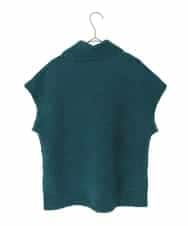 PYFAD46360 CHRISTIAN AUJARD(小さいサイズ)(メゾン ドゥ サンク) オフタートルニットベスト ブルーグリーン