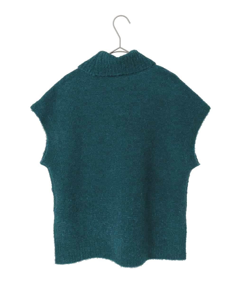 PYFAD46360 CHRISTIAN AUJARD(小さいサイズ)(メゾン ドゥ サンク) オフタートルニットベスト ブルーグリーン