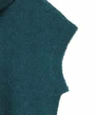 PYFAD46360 CHRISTIAN AUJARD(小さいサイズ)(メゾン ドゥ サンク) オフタートルニットベスト ブルーグリーン