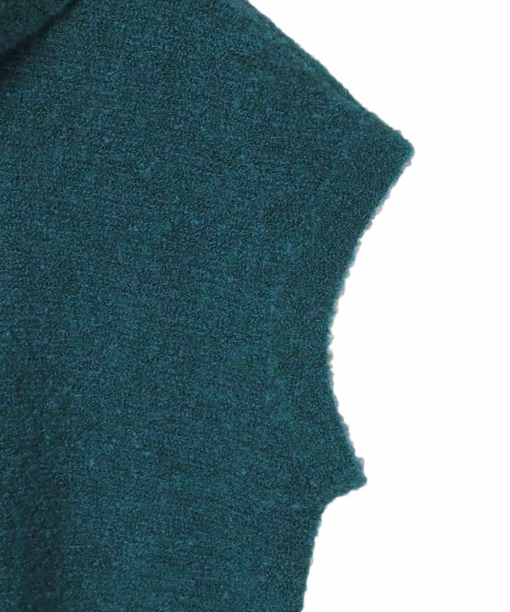 PYFAD46360 CHRISTIAN AUJARD(小さいサイズ)(メゾン ドゥ サンク) オフタートルニットベスト ブルーグリーン