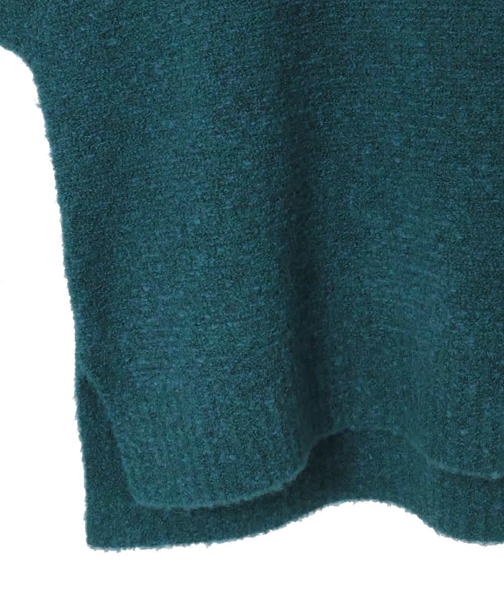 PYFAD46360 CHRISTIAN AUJARD(小さいサイズ)(メゾン ドゥ サンク) オフタートルニットベスト ブルーグリーン