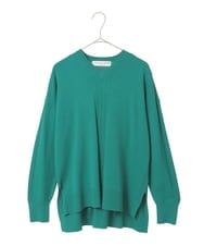 PYFAE06300 CHRISTIAN AUJARD(小さいサイズ)(メゾン ドゥ サンク) Vネックプルオーバーニット ピンク