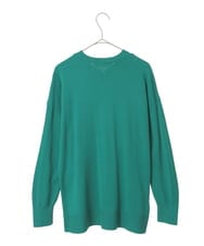 PYFAE06300 CHRISTIAN AUJARD(小さいサイズ)(メゾン ドゥ サンク) Vネックプルオーバーニット ピンク