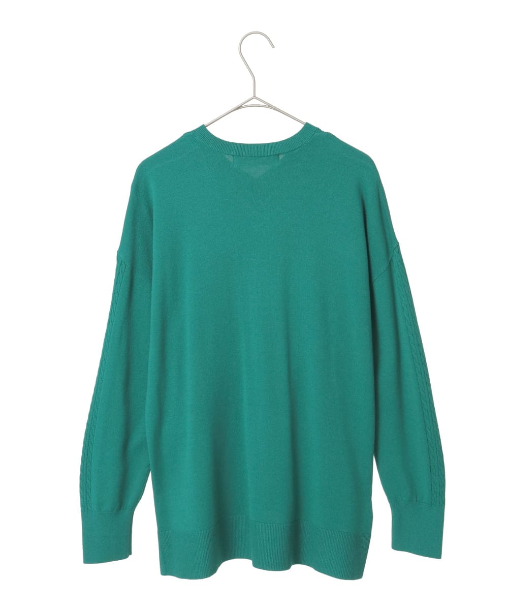 PYFAE06300 CHRISTIAN AUJARD(小さいサイズ)(メゾン ドゥ サンク) Vネックプルオーバーニット ピンク