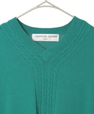 PYFAE06300 CHRISTIAN AUJARD(小さいサイズ)(メゾン ドゥ サンク) Vネックプルオーバーニット ピンク