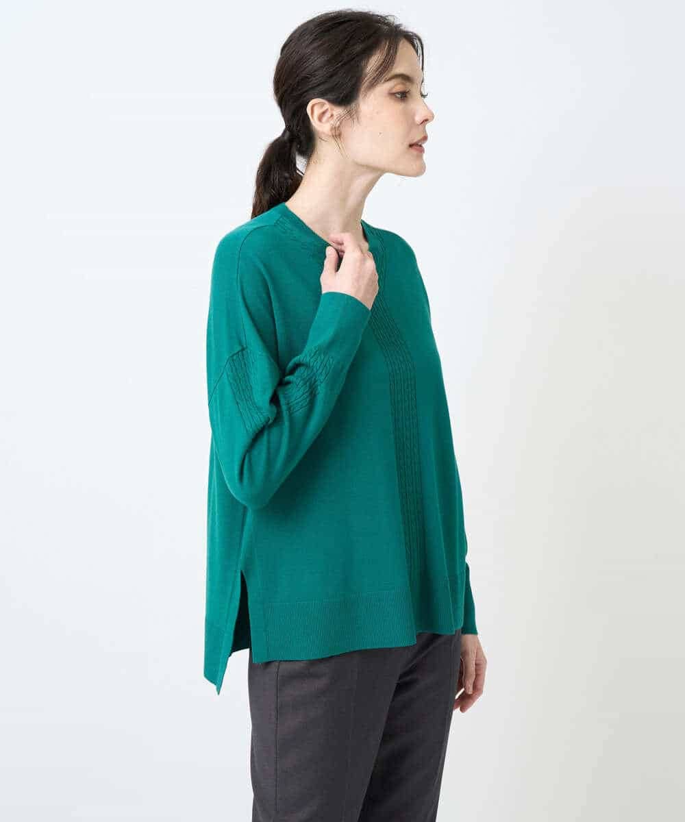 PYFAE06300 CHRISTIAN AUJARD(小さいサイズ)(メゾン ドゥ サンク) Vネックプルオーバーニット ピンク