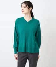 PYFAE06300 CHRISTIAN AUJARD(小さいサイズ)(メゾン ドゥ サンク) Vネックプルオーバーニット ピンク