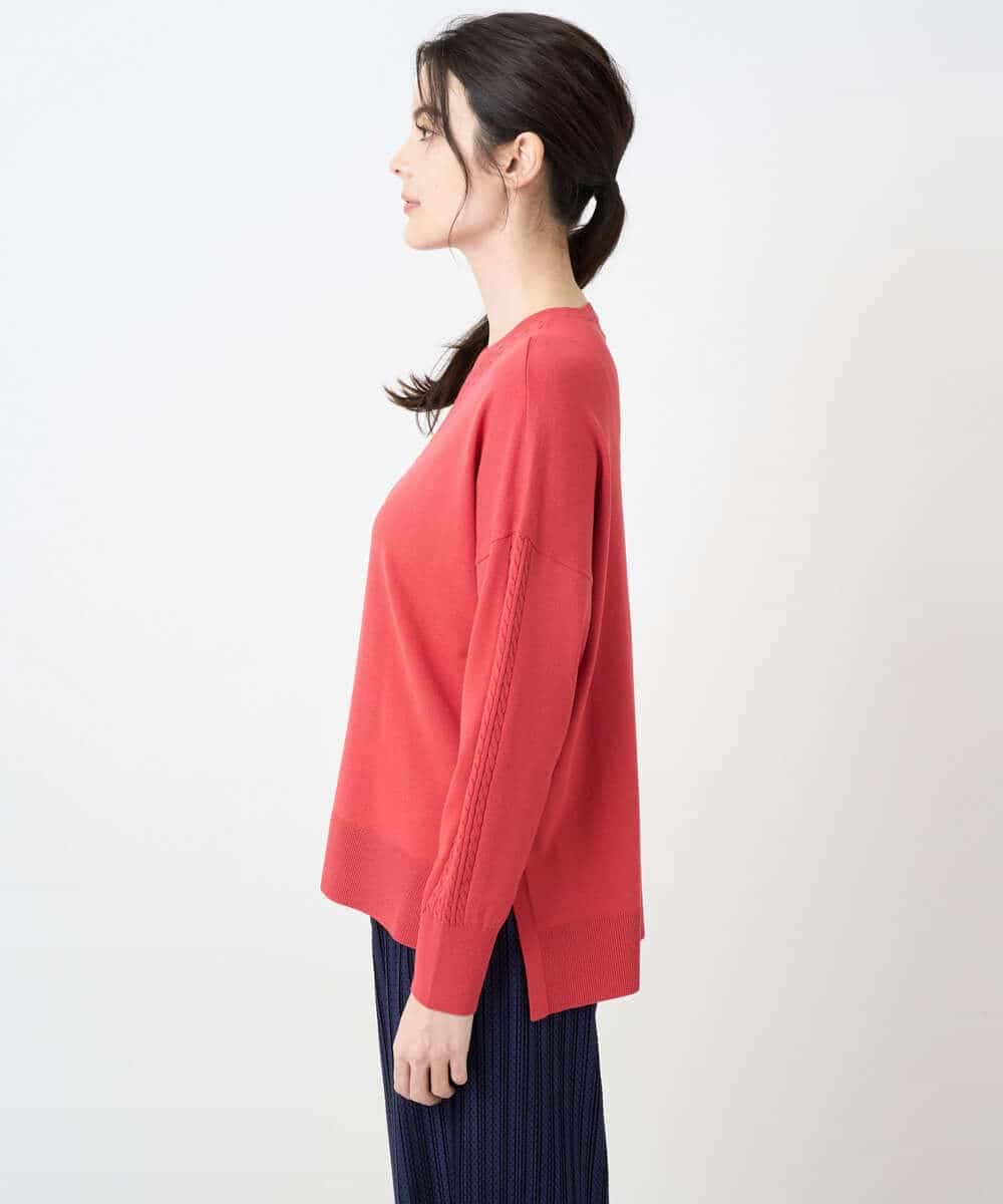 PYFAE06300 CHRISTIAN AUJARD(小さいサイズ)(メゾン ドゥ サンク) Vネックプルオーバーニット ピンク