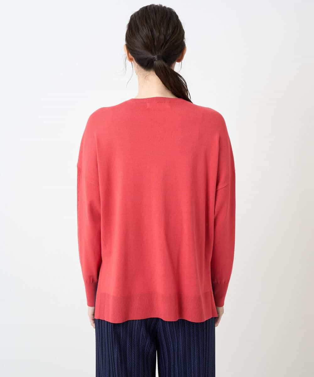 PYFAE06300 CHRISTIAN AUJARD(小さいサイズ)(メゾン ドゥ サンク) Vネックプルオーバーニット ピンク