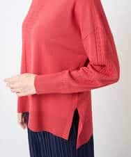 PYFAE06300 CHRISTIAN AUJARD(小さいサイズ)(メゾン ドゥ サンク) Vネックプルオーバーニット ピンク