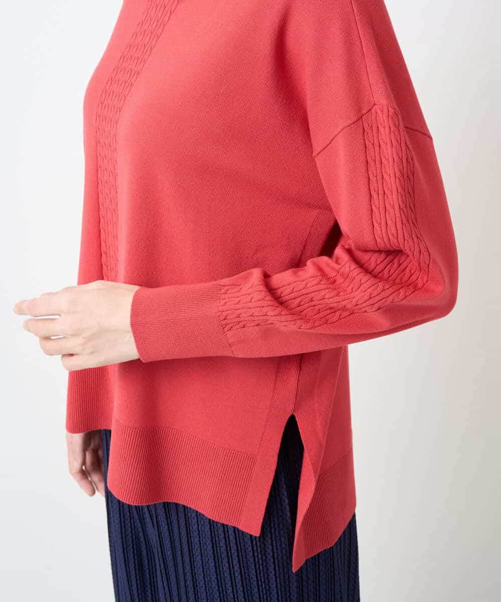 PYFAE06300 CHRISTIAN AUJARD(小さいサイズ)(メゾン ドゥ サンク) Vネックプルオーバーニット ピンク