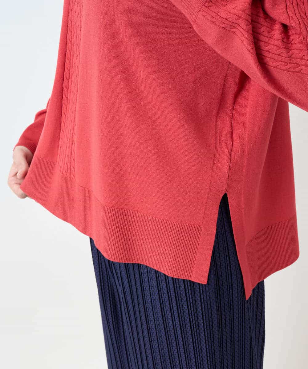 PYFAE06300 CHRISTIAN AUJARD(小さいサイズ)(メゾン ドゥ サンク) Vネックプルオーバーニット ピンク