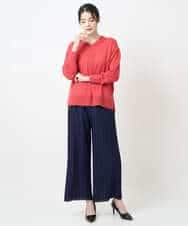 PYFAE06300 CHRISTIAN AUJARD(小さいサイズ)(メゾン ドゥ サンク) Vネックプルオーバーニット ピンク