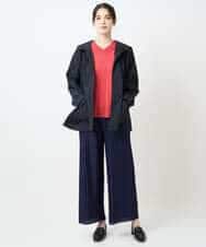 PYFAE06300 CHRISTIAN AUJARD(小さいサイズ)(メゾン ドゥ サンク) Vネックプルオーバーニット ピンク