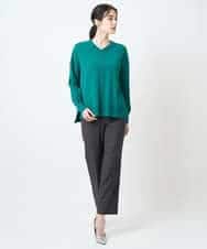 PYFAE06300 CHRISTIAN AUJARD(小さいサイズ)(メゾン ドゥ サンク) Vネックプルオーバーニット ピンク