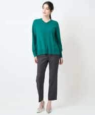 PYFAE06300 CHRISTIAN AUJARD(小さいサイズ)(メゾン ドゥ サンク) Vネックプルオーバーニット ピンク