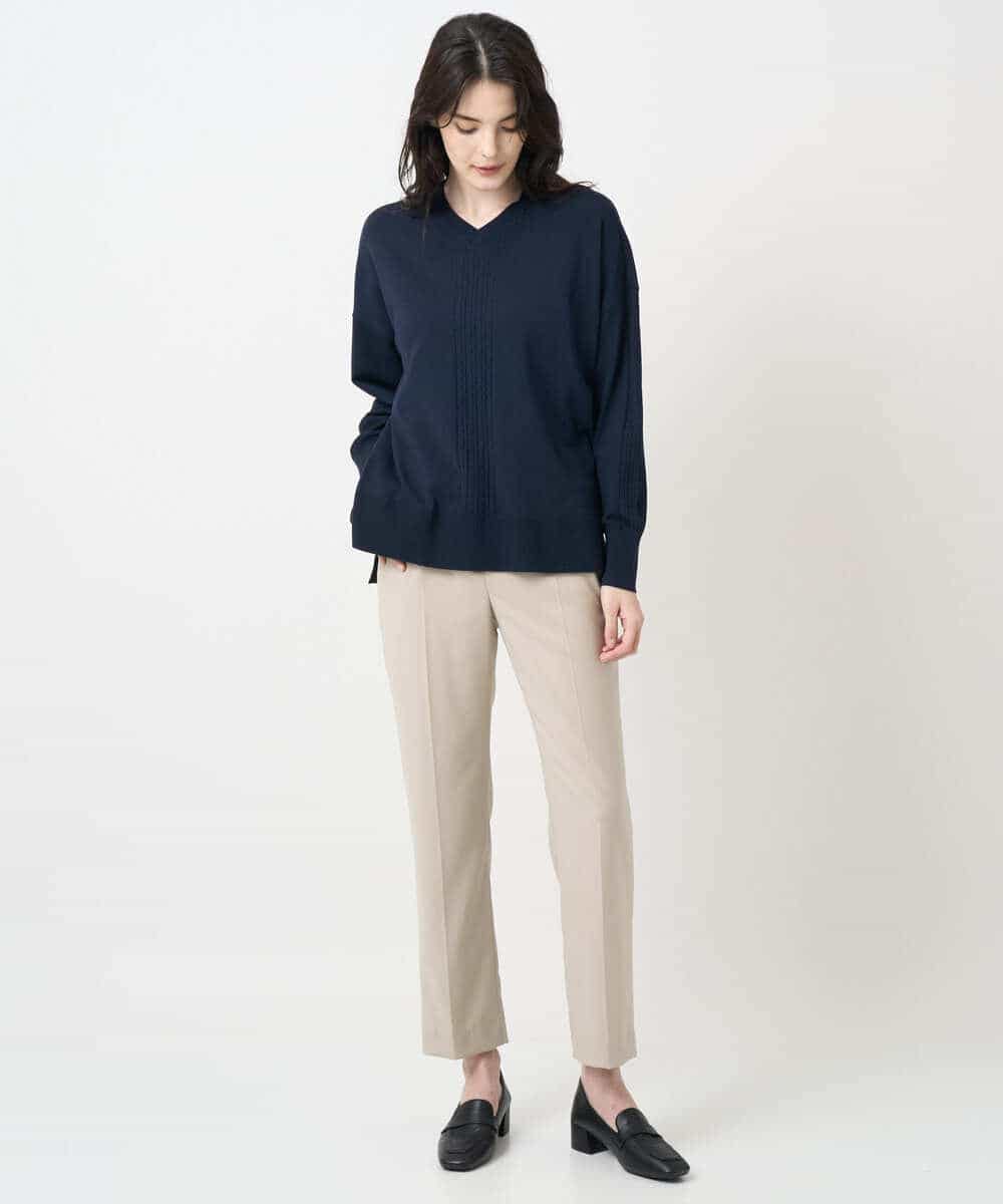 PYFAE06300 CHRISTIAN AUJARD(小さいサイズ)(メゾン ドゥ サンク) Vネックプルオーバーニット ピンク