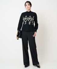 PYFCD02470 CHRISTIAN AUJARD(小さいサイズ)(メゾン ドゥ サンク) ジャガードニットプルオーバー ブラック