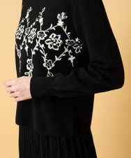 PYFCD02470 CHRISTIAN AUJARD(小さいサイズ)(メゾン ドゥ サンク) ジャガードニットプルオーバー ブラック