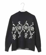 PYFCD02470 CHRISTIAN AUJARD(小さいサイズ)(メゾン ドゥ サンク) ジャガードニットプルオーバー ブラック