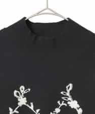 PYFCD02470 CHRISTIAN AUJARD(小さいサイズ)(メゾン ドゥ サンク) ジャガードニットプルオーバー ブラック