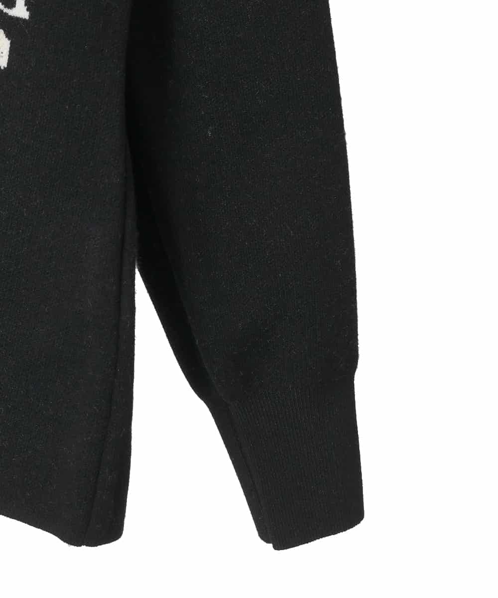 PYFCD02470 CHRISTIAN AUJARD(小さいサイズ)(メゾン ドゥ サンク) ジャガードニットプルオーバー ブラック