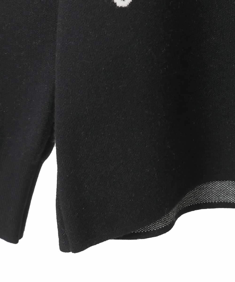 PYFCD02470 CHRISTIAN AUJARD(小さいサイズ)(メゾン ドゥ サンク) ジャガードニットプルオーバー ブラック