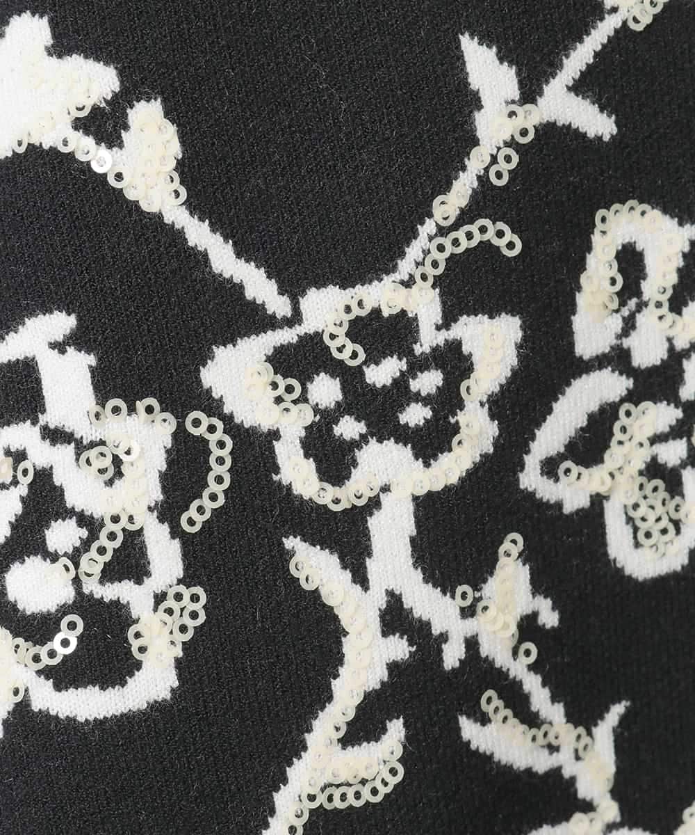 PYFCD02470 CHRISTIAN AUJARD(小さいサイズ)(メゾン ドゥ サンク) ジャガードニットプルオーバー ブラック