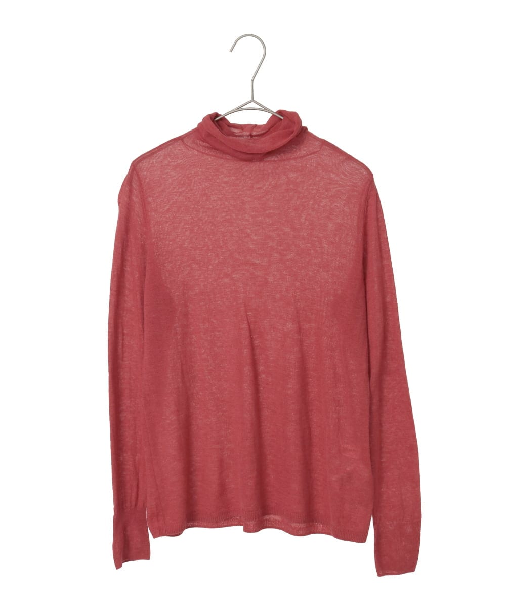 PYFCD07190 CHRISTIAN AUJARD(小さいサイズ)(メゾン ドゥ サンク) [肌触り良い･軽い]ベーシックプルオーバーニット パープル