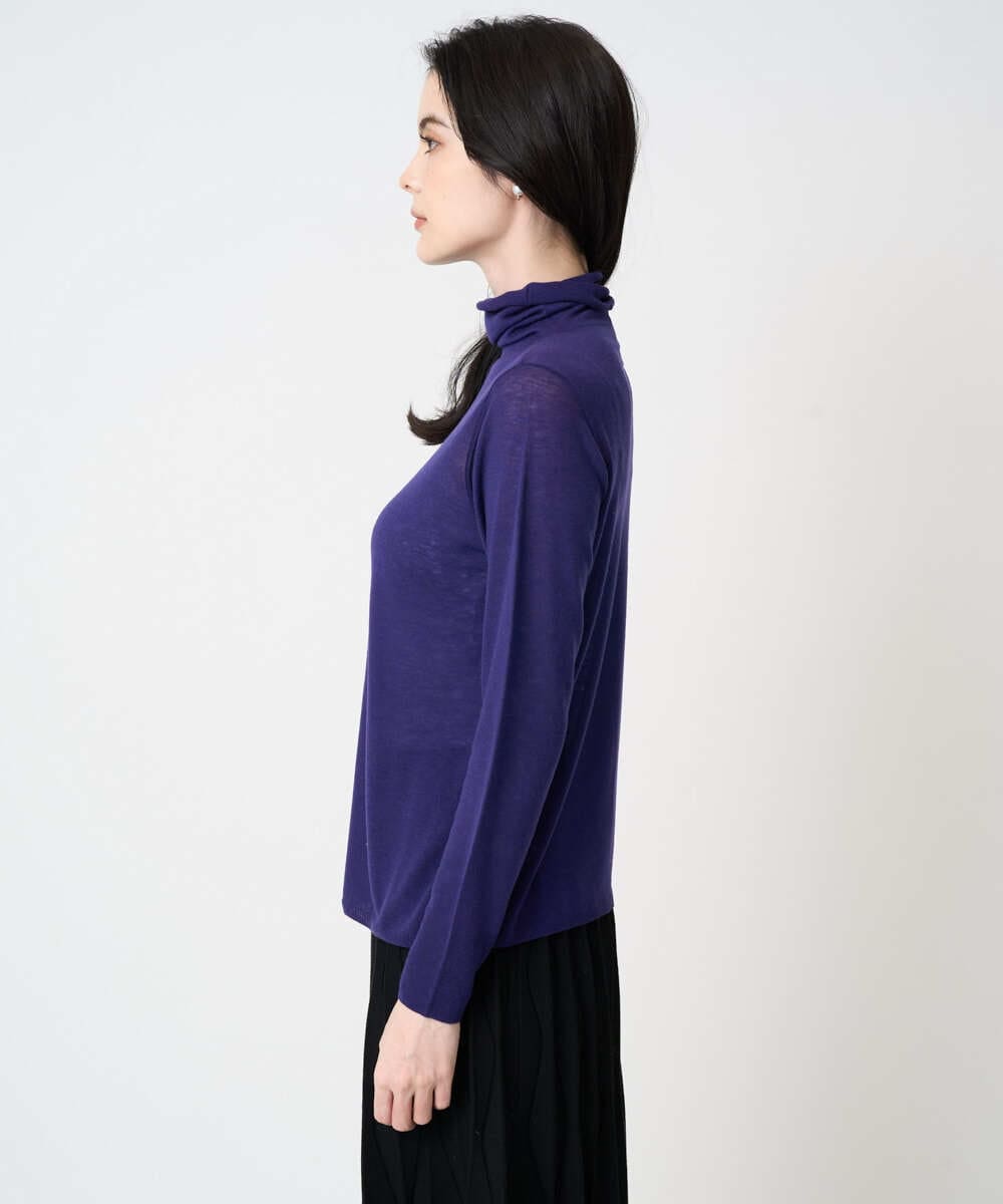 PYFCD07190 CHRISTIAN AUJARD(小さいサイズ)(メゾン ドゥ サンク) [肌触り良い･軽い]ベーシックプルオーバーニット パープル