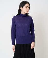 PYFCD07190 CHRISTIAN AUJARD(小さいサイズ)(メゾン ドゥ サンク) [肌触り良い･軽い]ベーシックプルオーバーニット パープル