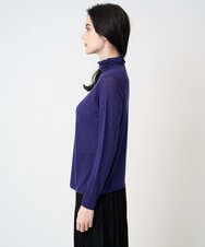 PYFCD07190 CHRISTIAN AUJARD(小さいサイズ)(メゾン ドゥ サンク) [肌触り良い･軽い]ベーシックプルオーバーニット パープル