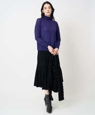 PYFCD07190 CHRISTIAN AUJARD(小さいサイズ)(メゾン ドゥ サンク) [肌触り良い･軽い]ベーシックプルオーバーニット パープル