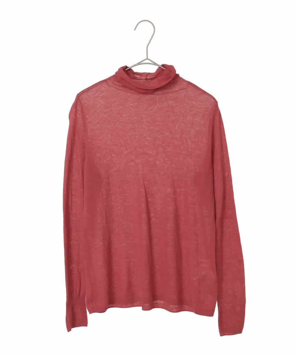 PYFCD07190 CHRISTIAN AUJARD(小さいサイズ)(メゾン ドゥ サンク) [肌触り良い･軽い]ベーシックプルオーバーニット レッド