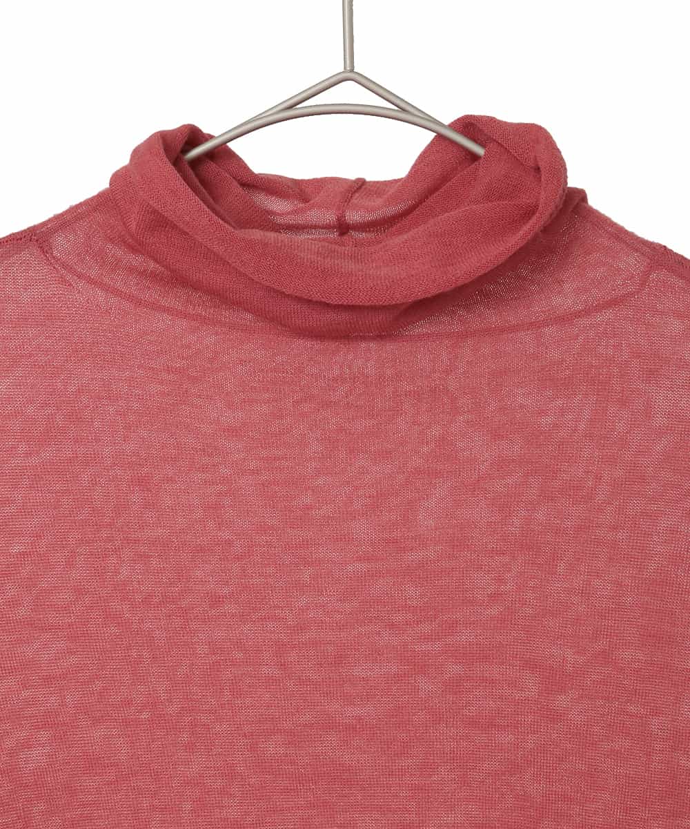 PYFCD07190 CHRISTIAN AUJARD(小さいサイズ)(メゾン ドゥ サンク) [肌触り良い･軽い]ベーシックプルオーバーニット レッド