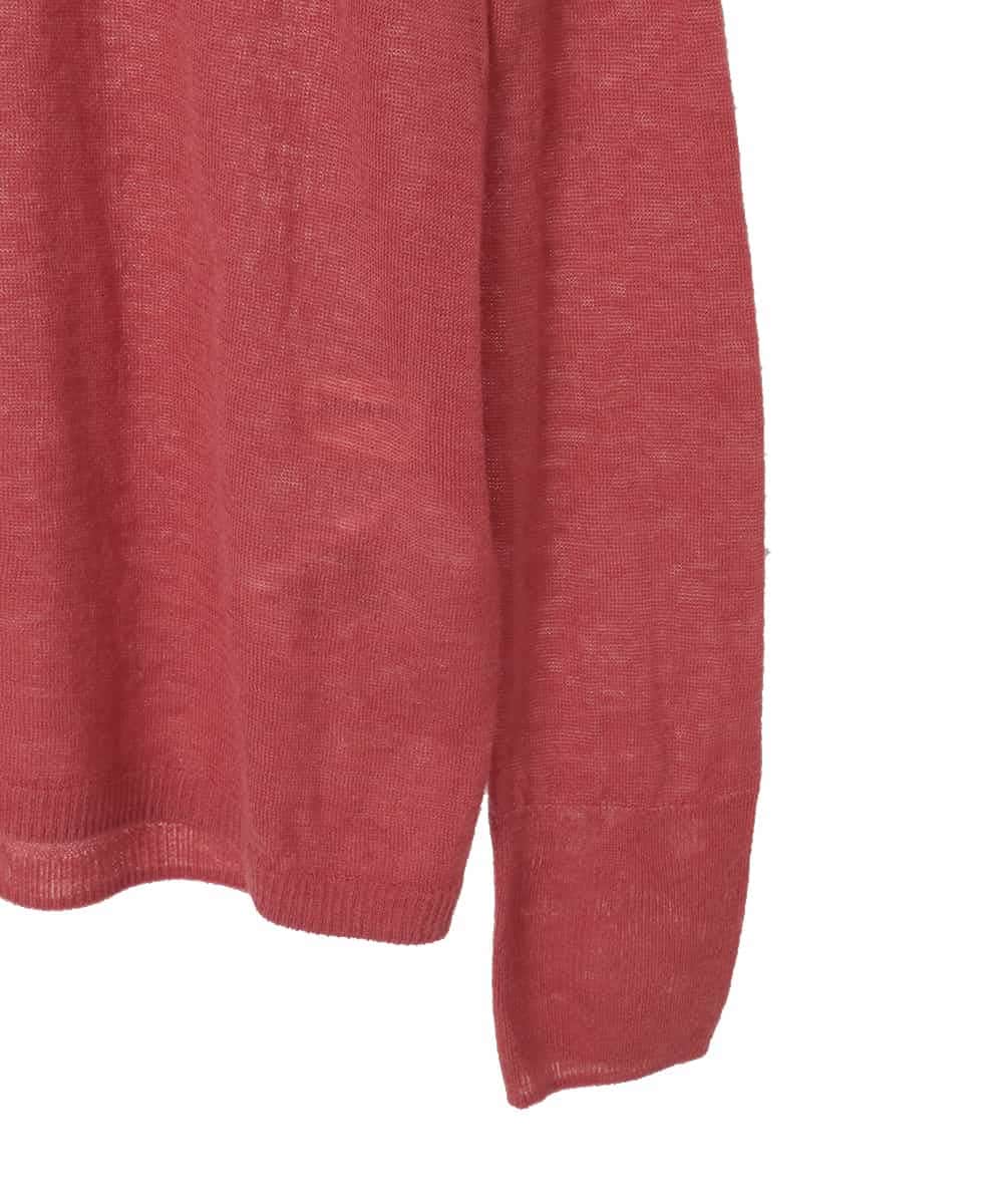 PYFCD07190 CHRISTIAN AUJARD(小さいサイズ)(メゾン ドゥ サンク) [肌触り良い･軽い]ベーシックプルオーバーニット レッド