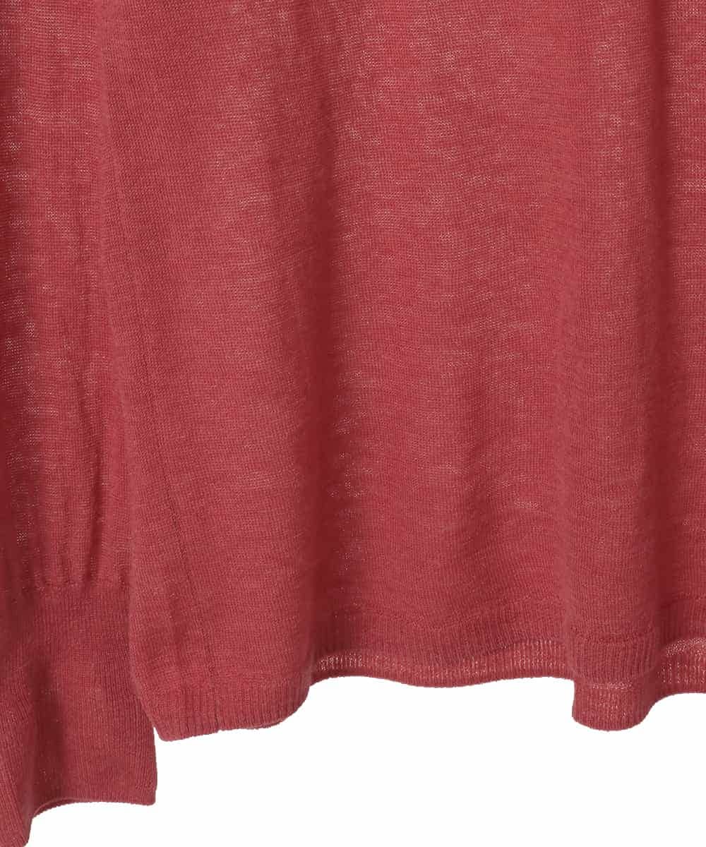 PYFCD07190 CHRISTIAN AUJARD(小さいサイズ)(メゾン ドゥ サンク) [肌触り良い･軽い]ベーシックプルオーバーニット レッド