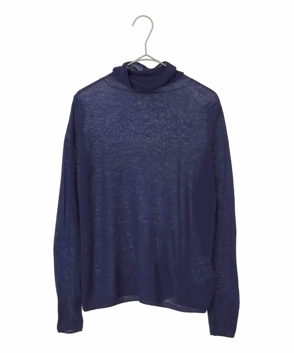 PYFCD07190 CHRISTIAN AUJARD(小さいサイズ)(メゾン ドゥ サンク) [肌触り良い･軽い]ベーシックプルオーバーニット パープル