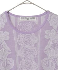 PYFCD08390 CHRISTIAN AUJARD(小さいサイズ)(メゾン ドゥ サンク) レーシージャガードニットプルオーバー ライトグレー