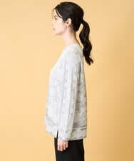 PYFCD08390 CHRISTIAN AUJARD(小さいサイズ)(メゾン ドゥ サンク) レーシージャガードニットプルオーバー ライトグレー