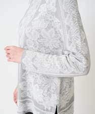 PYFCD08390 CHRISTIAN AUJARD(小さいサイズ)(メゾン ドゥ サンク) レーシージャガードニットプルオーバー ライトグレー