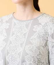 PYFCD08390 CHRISTIAN AUJARD(小さいサイズ)(メゾン ドゥ サンク) レーシージャガードニットプルオーバー ライトグレー